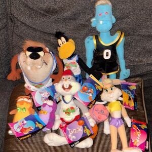 McDonald's Multi-Color Looney Tunes Space Jam Plush Character Lot